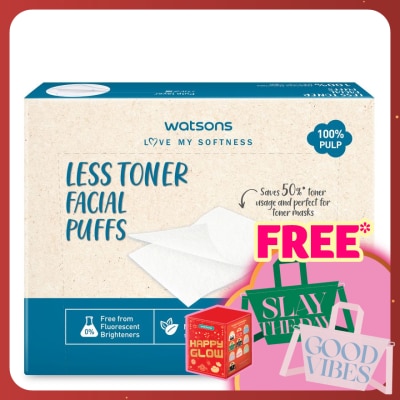 WATSONS Less Toner Facial Puffs 48s