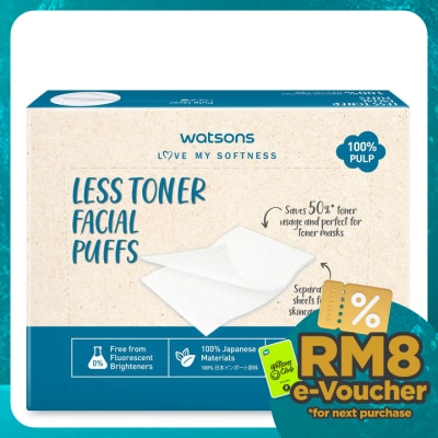 WATSONS Less Toner Facial Puffs 48s