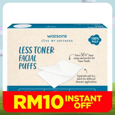 WATSONS Less Toner Facial Puffs 48s