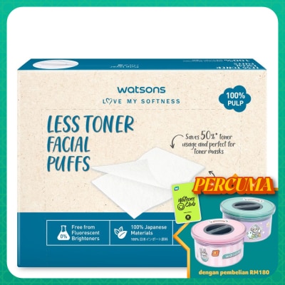 WATSONS Less Toner Facial Puffs 48s