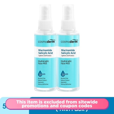 COSMODERM Niacinamide HydraLight Face Mist 50ml Twinpack