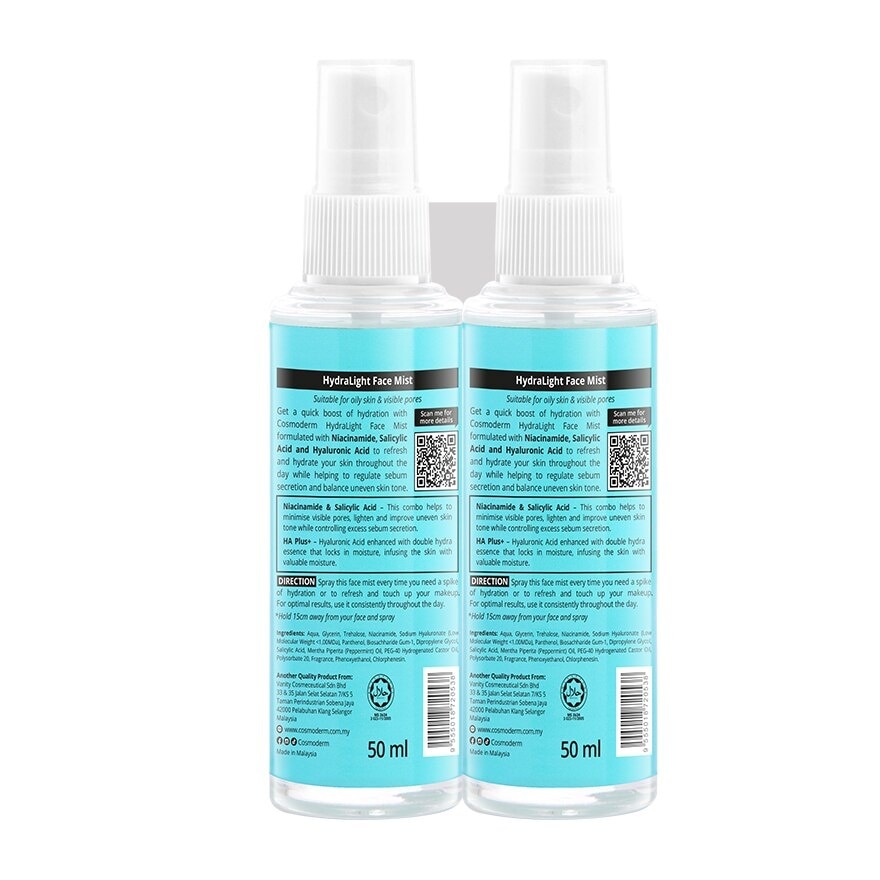 Niacinamide HydraLight Face Mist 50ml Twinpack