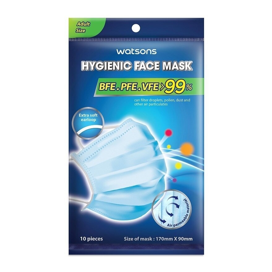 Hygienic Face Mask Adult 10s