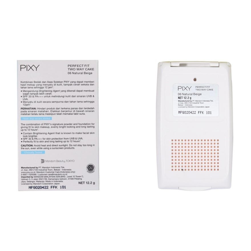 PIXY UV Whitening Two Way Cake Perfect Fit Natural Beige