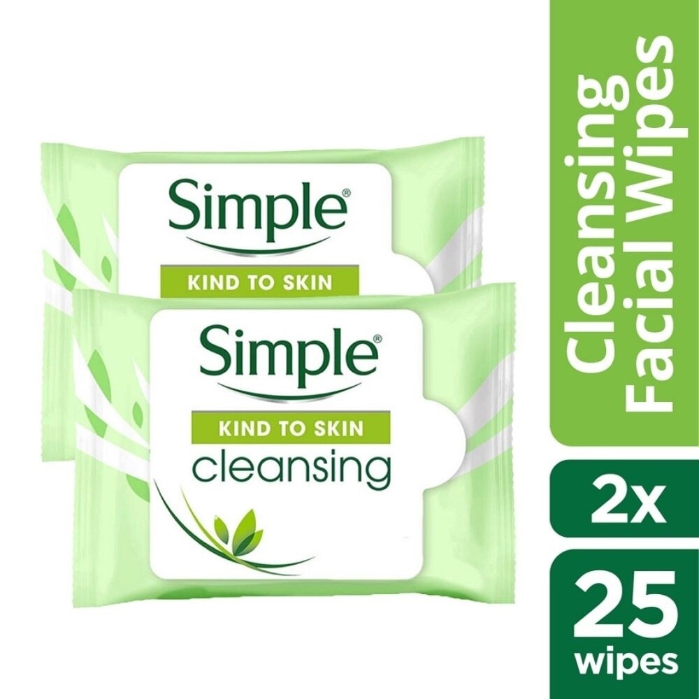 Kind to Skin Cleansing Facial Wipes 25's Twin Pack