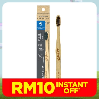 WATSONS Charcoal Bamboo Toothbrush (Ultra Soft) 1'S