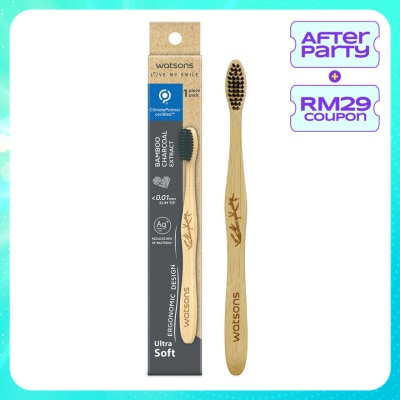 WATSONS Charcoal Bamboo Toothbrush (Ultra Soft) 1'S