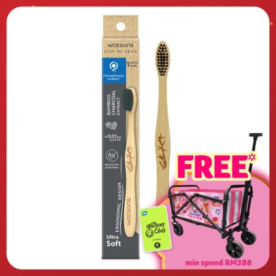 WATSONS Charcoal Bamboo Toothbrush (Ultra Soft) 1'S