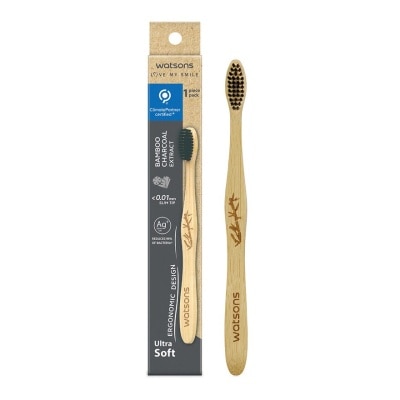 WATSONS Charcoal Bamboo Toothbrush (Ultra Soft) 1'S