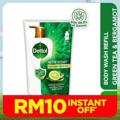 DETTOL Body Wash Refill Activ-Botany Green Tea & Bergamot 720ml