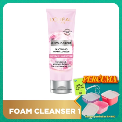 L'OREAL PARIS SKIN CARE - Glycolic Bright Glowing Daily Cleanser Foam 100ml