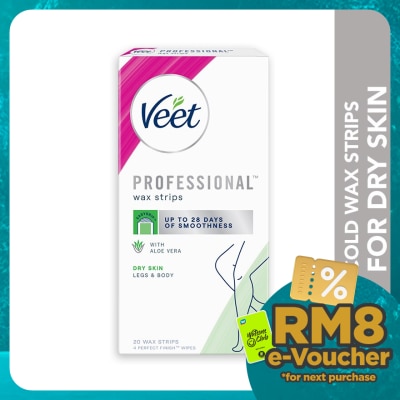 VEET Wax Strip Leg & Body Dry Skin 20s