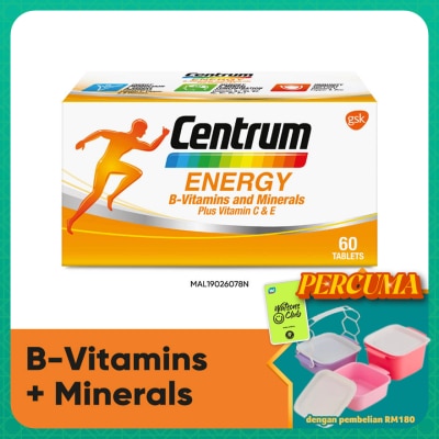 CENTRUM - Energy B-Vitamins & Minerals + Vitamin C&E 60s