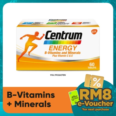 CENTRUM Energy B-Vitamins & Minerals + Vitamin C&E 60s