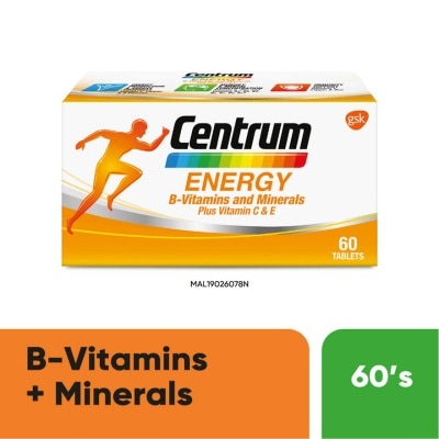 CENTRUM Energy B-Vitamins & Minerals + Vitamin C&E 60s