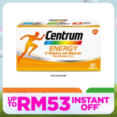 CENTRUM Energy B-Vitamins & Minerals + Vitamin C&E 60s