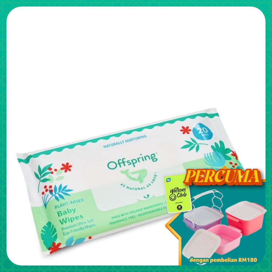 Plant Based Baby Wipes 20's