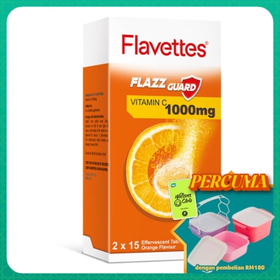FLAVETTES - Effervescent Vitamin C 1000mg Orange 30's