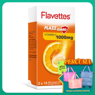 FLAVETTES - Effervescent Vitamin C 1000mg Orange 30's