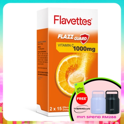 FLAVETTES - Effervescent Vitamin C 1000mg Orange 30's