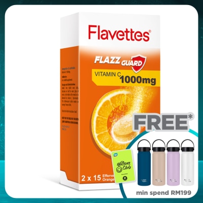 FLAVETTES Effervescent Vitamin C 1000mg Orange 30's