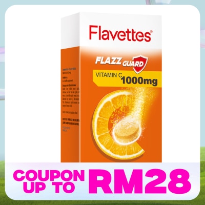 FLAVETTES Effervescent Vitamin C 1000mg Orange 30's