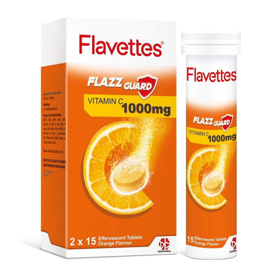 Effervescent Vitamin C 1000mg Orange 30's