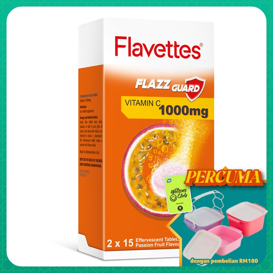 Effervescent Vitamin C 1000mg Passion Fruits 30's