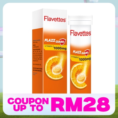 FLAVETTES Effervescent Vitamin C 1000mg Orange 15's