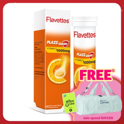 FLAVETTES Effervescent Vitamin C 1000mg Orange 15's
