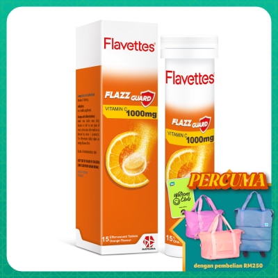 FLAVETTES - Effervescent Vitamin C 1000mg Orange 15's