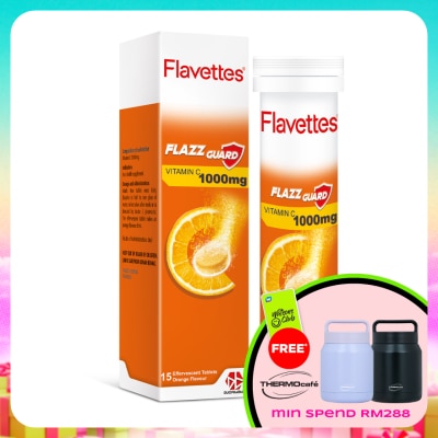 FLAVETTES - Effervescent Vitamin C 1000mg Orange 15's
