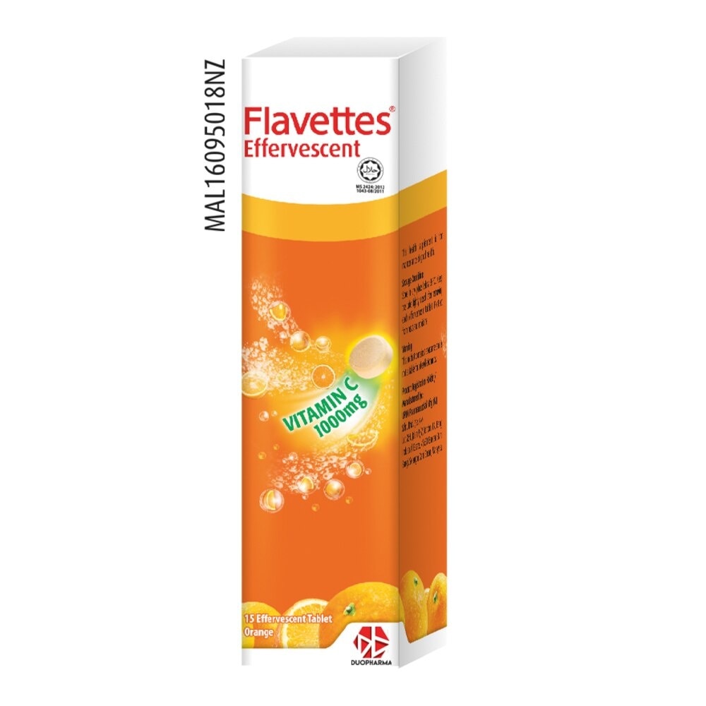 Effervescent Vitamin C 1000mg Orange 15's