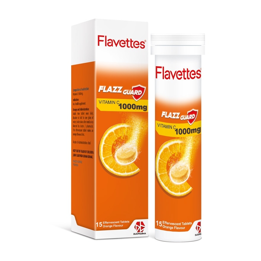 Effervescent Vitamin C 1000mg Orange 15's