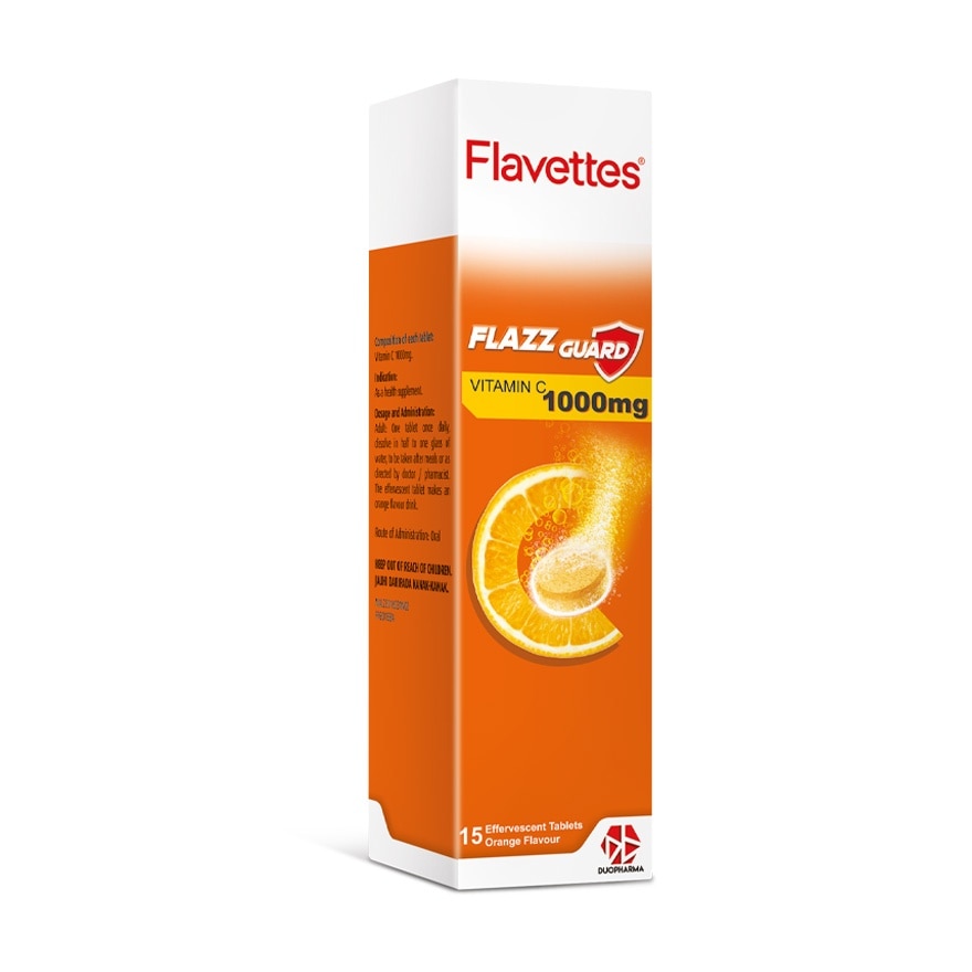 Effervescent Vitamin C 1000mg Orange 15's