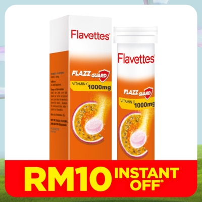 FLAVETTES Effervescent Vitamin C 1000mg Passion Fruits 15's