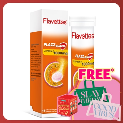 FLAVETTES Effervescent Vitamin C 1000mg Passion Fruits 15's