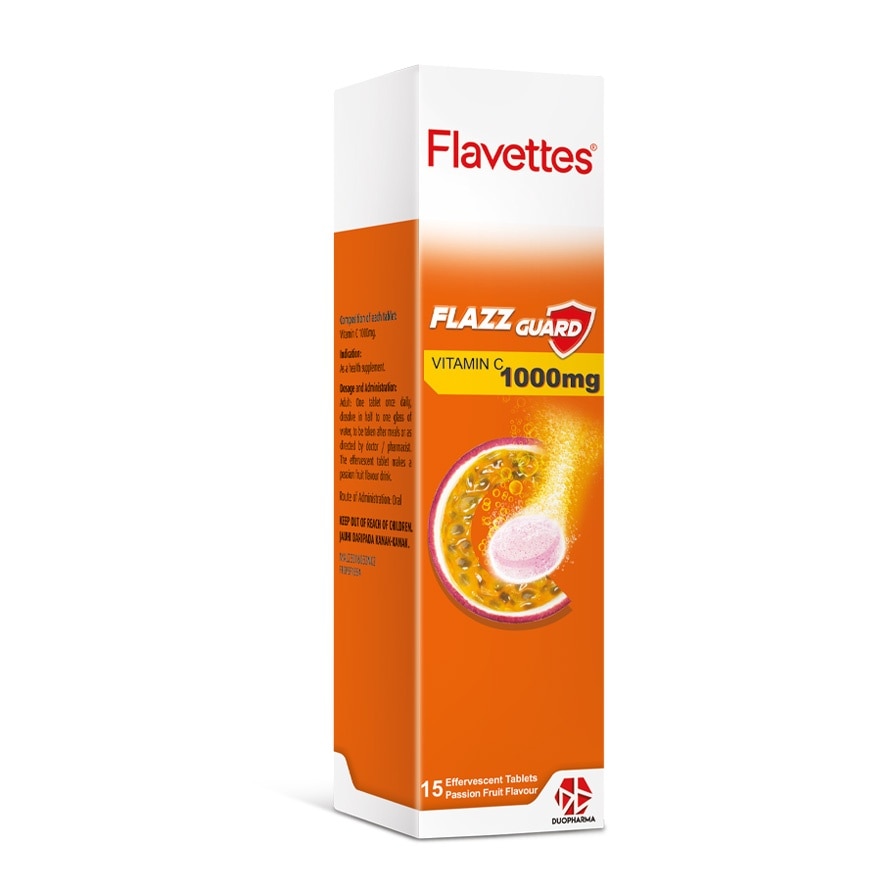 Effervescent Vitamin C 1000mg Passion Fruits 15's