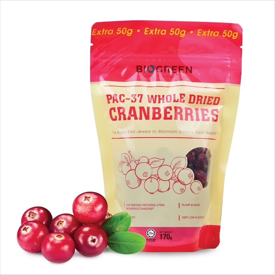 PAC37 Whole Dried Cranberries 170g