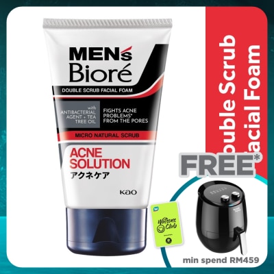 MEN'S BIORE Men'S  Double Scrub Acne Solution 100g Face Wash