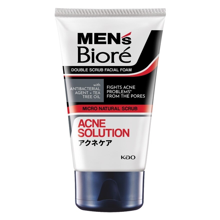 Men'S  Double Scrub Acne Solution 100g Face Wash