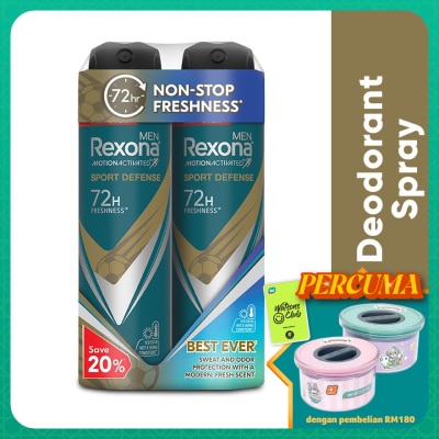 REXONA Men Defense Spray 2x135ml