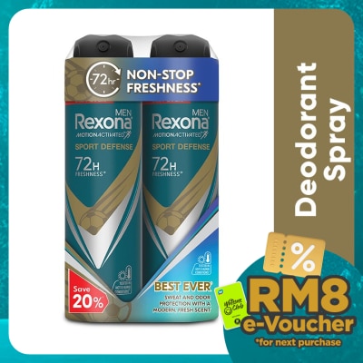 REXONA Men Defense Spray 2x135ml