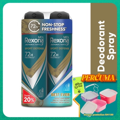 REXONA - Men Defense Spray 2x135ml