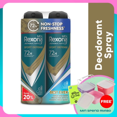REXONA Men Defense Spray 2x135ml