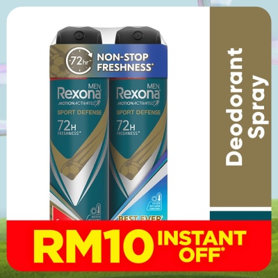 REXONA Men Defense Spray 2x135ml