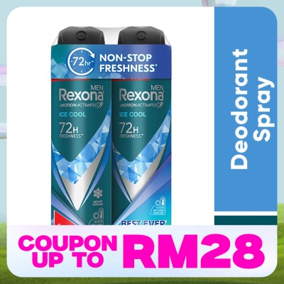 REXONA Men Ice Cool Spray  2x135ml