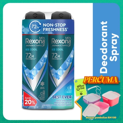 REXONA - Men Ice Cool Spray  2x135ml