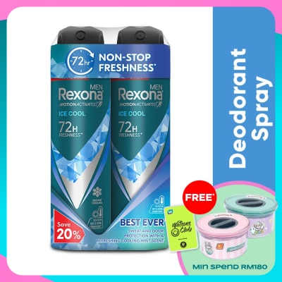REXONA Men Ice Cool Spray  2x135ml