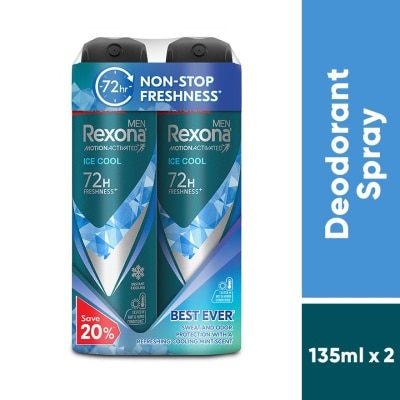 REXONA Men Ice Cool Spray  2x135ml